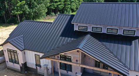 standing seam metal roof black